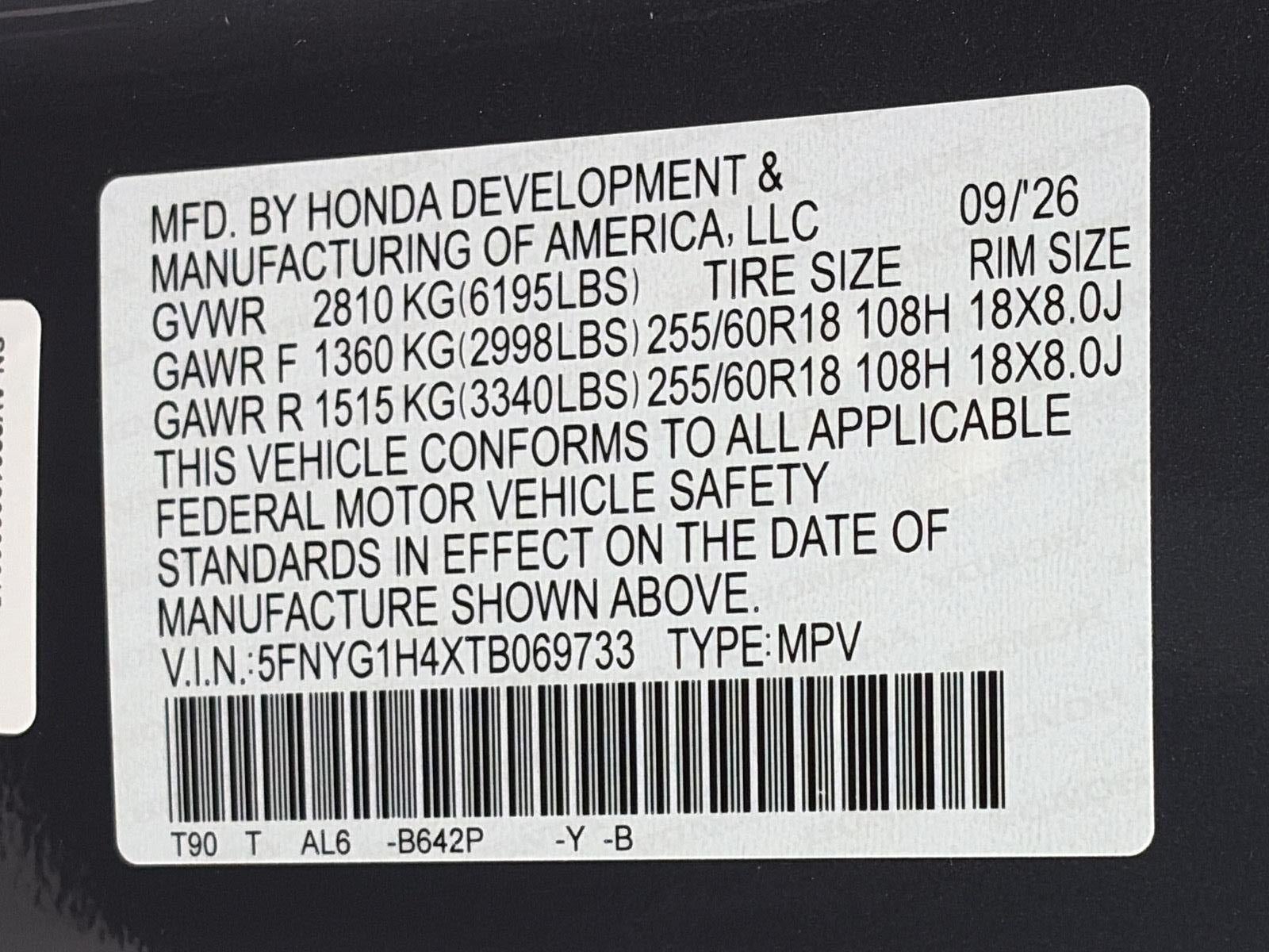 2026 Honda Pilot EX-L AWD
