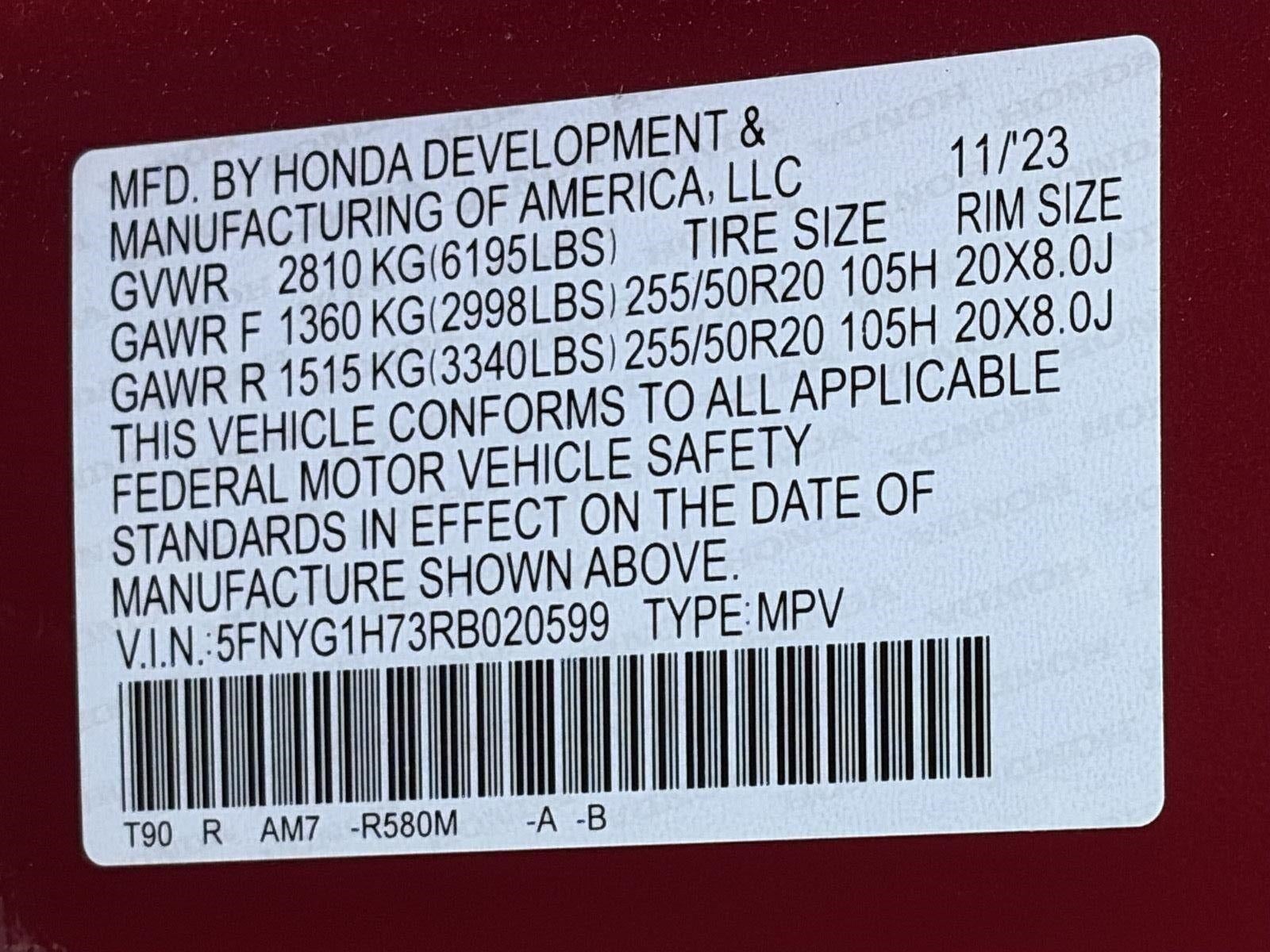 2024 Honda Pilot Touring AWD