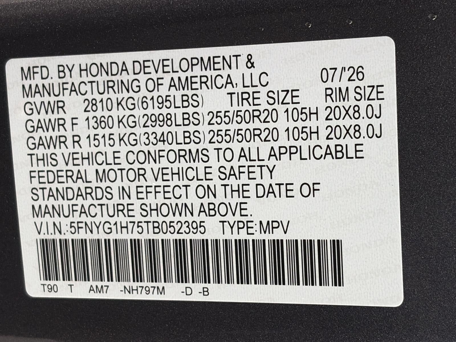 2026 Honda Pilot Touring AWD