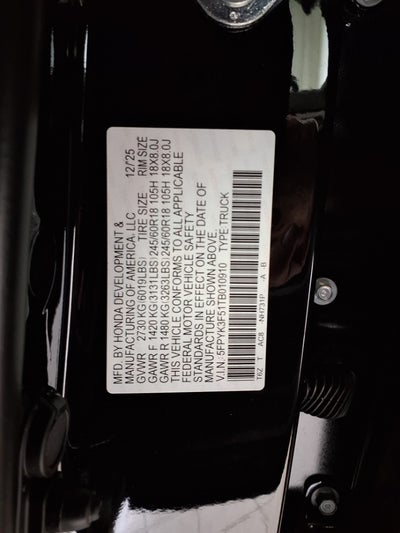 2026 Honda Ridgeline RTL AWD