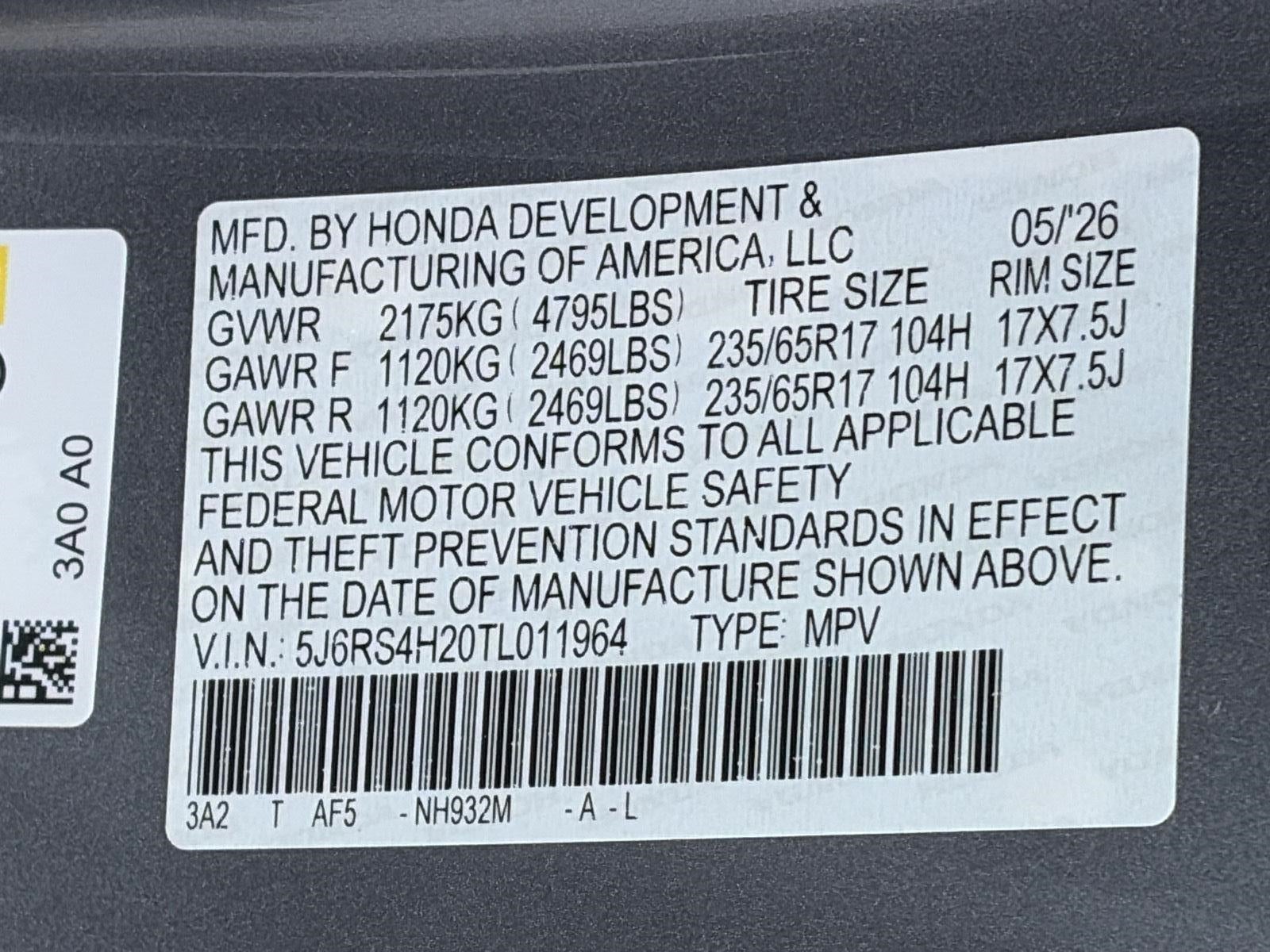 2026 Honda CR-V LX AWD