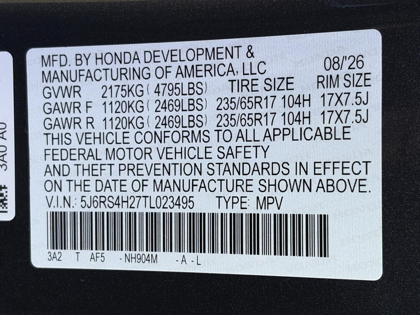 2026 Honda CR-V LX AWD