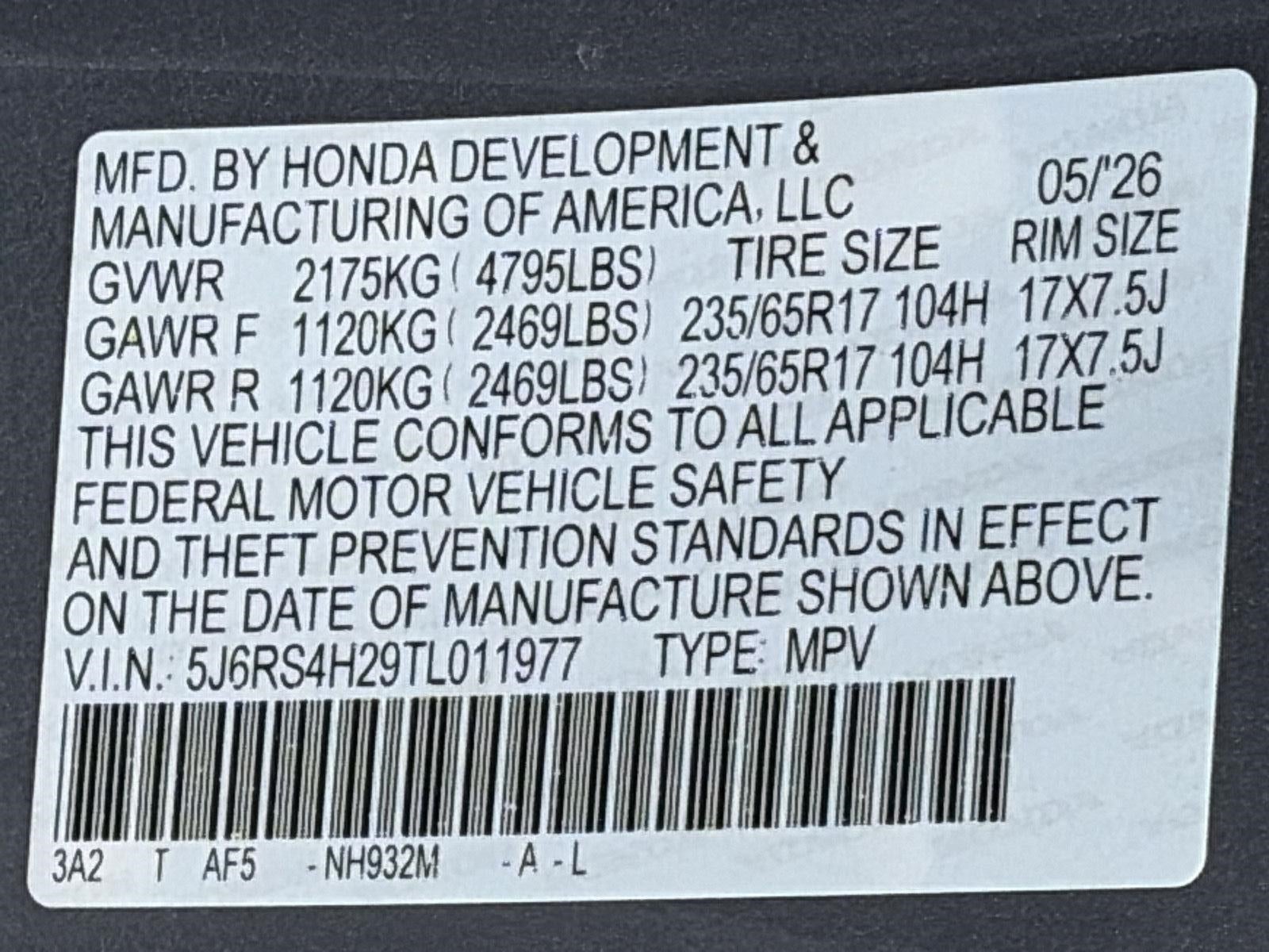 2026 Honda CR-V LX AWD