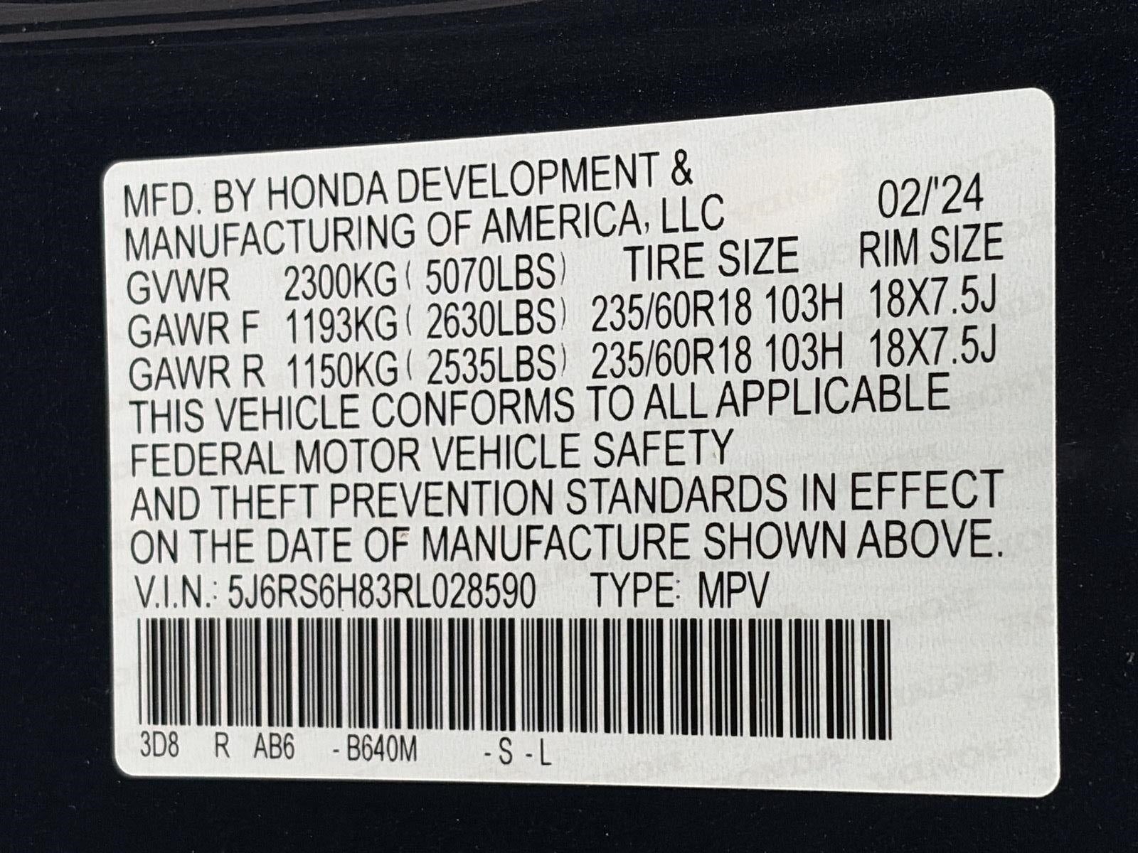 2024 Honda CR-V Hybrid Sport-L AWD
