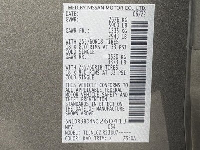 2022 Nissan Pathfinder SV 4WD