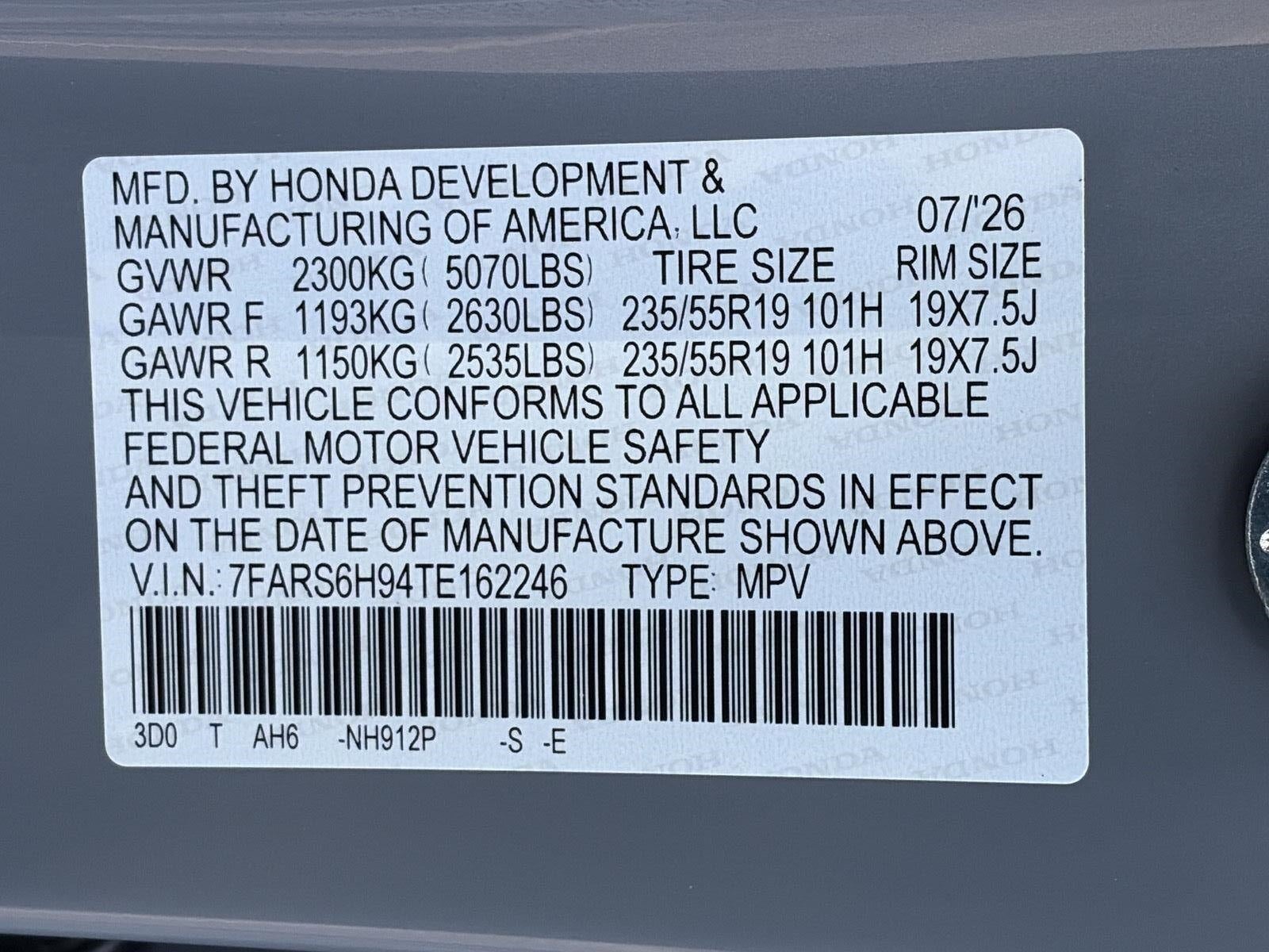 2026 Honda CR-V Hybrid Sport Touring AWD
