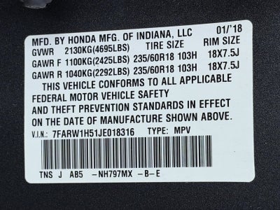 2018 Honda CR-V EX 2WD
