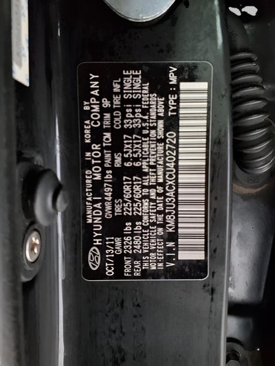 2012 Hyundai TUCSON SPORT UTILITY