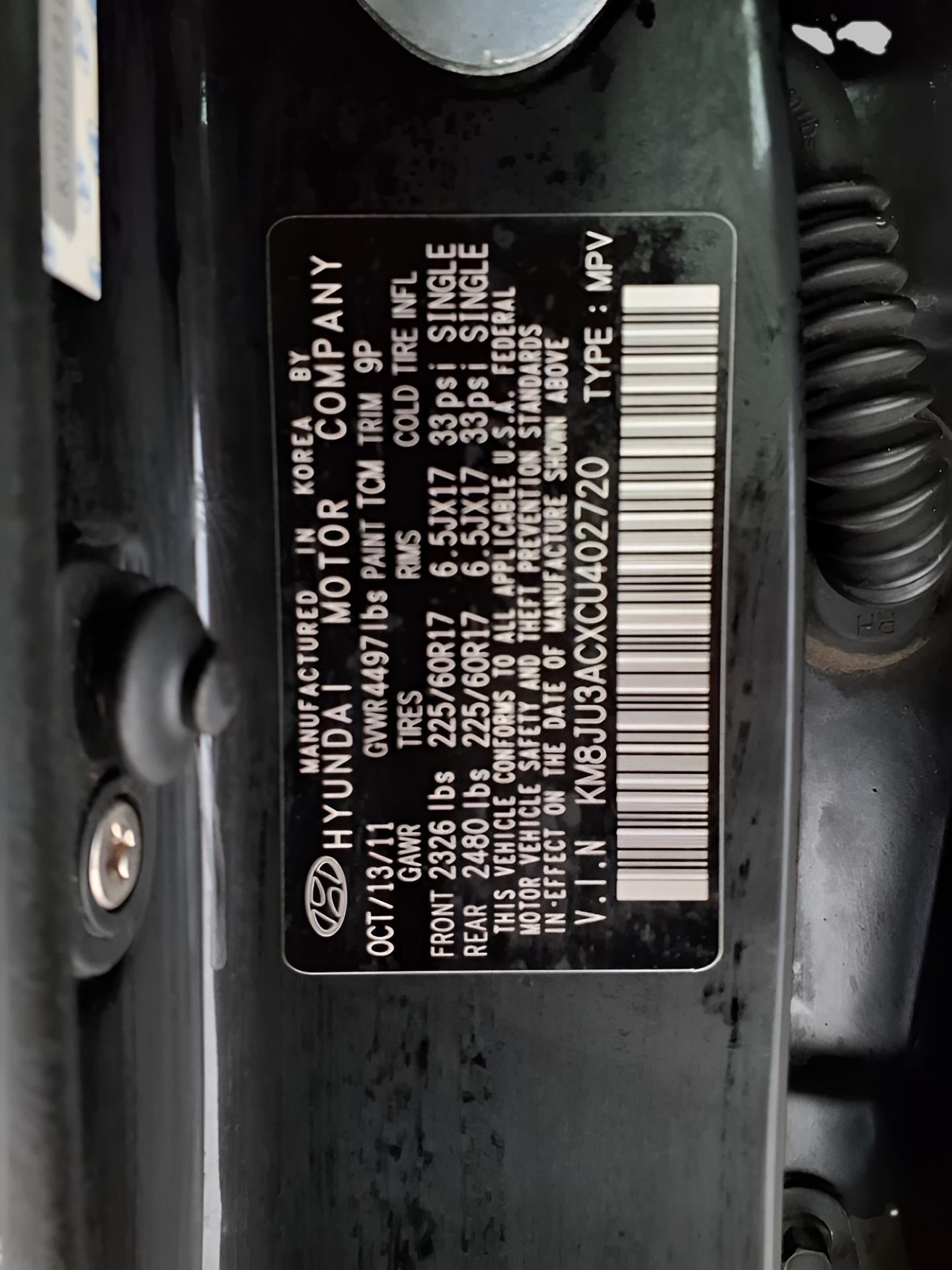 2012 Hyundai TUCSON SPORT UTILITY