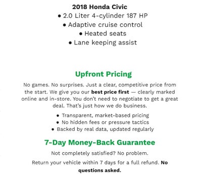 2018 Honda Civic Hatchback LX CVT
