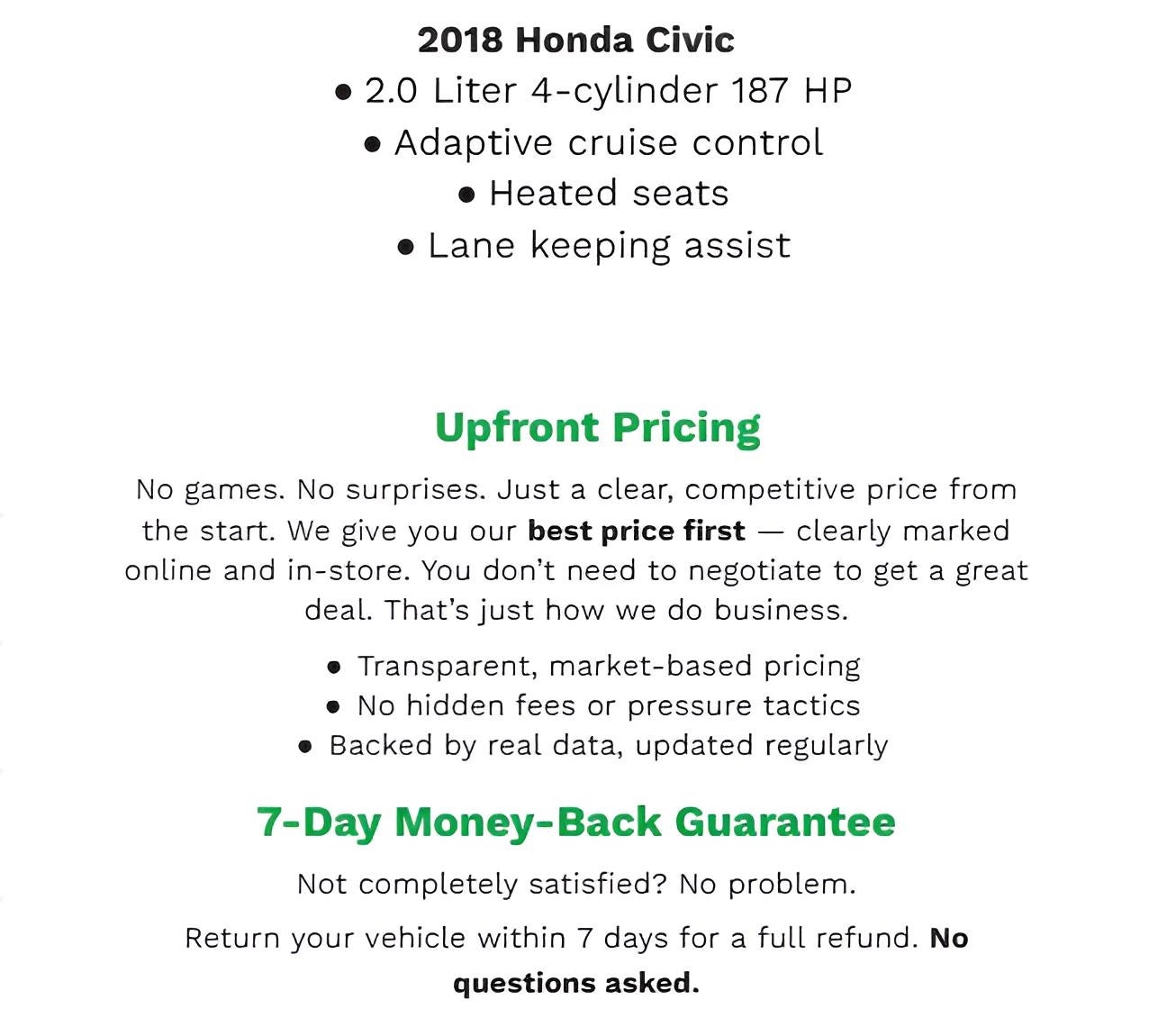 2018 Honda Civic Hatchback LX CVT